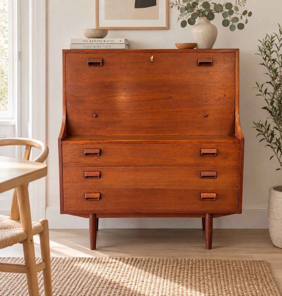 Scandinavian Teak Secretary Desk – Børge Mogensen-photo-8