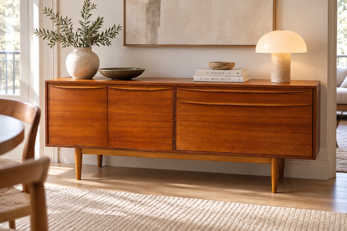 Scandinavian Teak Sideboard – Danish Design Style, 1960s-photo-3