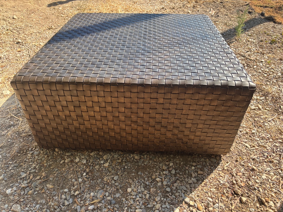 "dama" Ottoman – Enzo Mari For Arte & Cuoio – Italy-photo-2