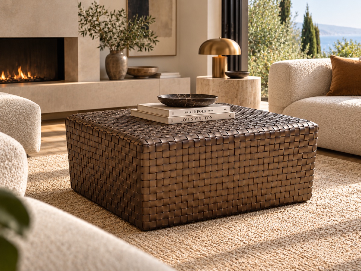 "dama" Ottoman – Enzo Mari For Arte & Cuoio – Italy-photo-6