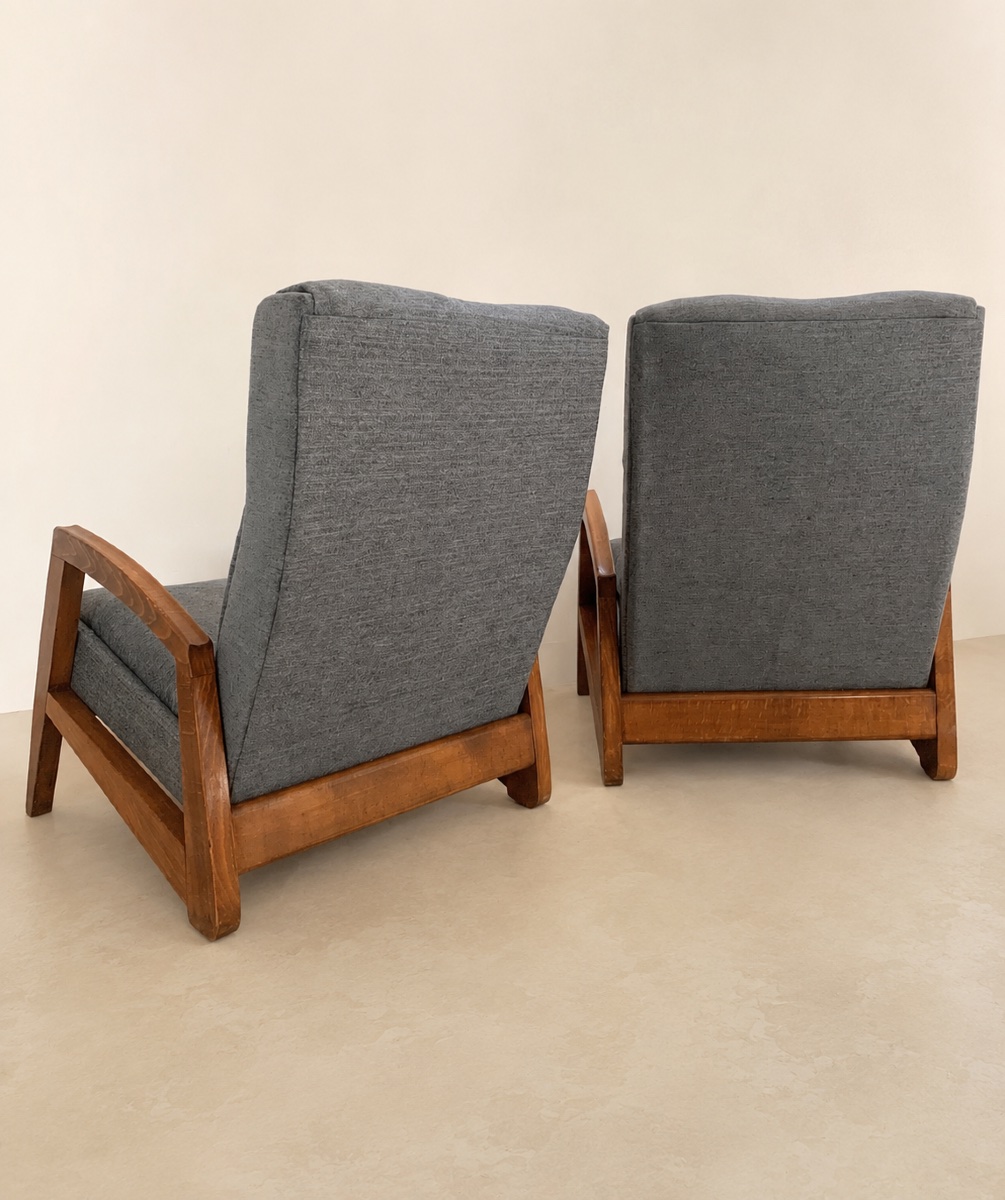 Paire de fauteuils vintage de Jean-René Caillette pour Steiner – Années 1950-photo-3