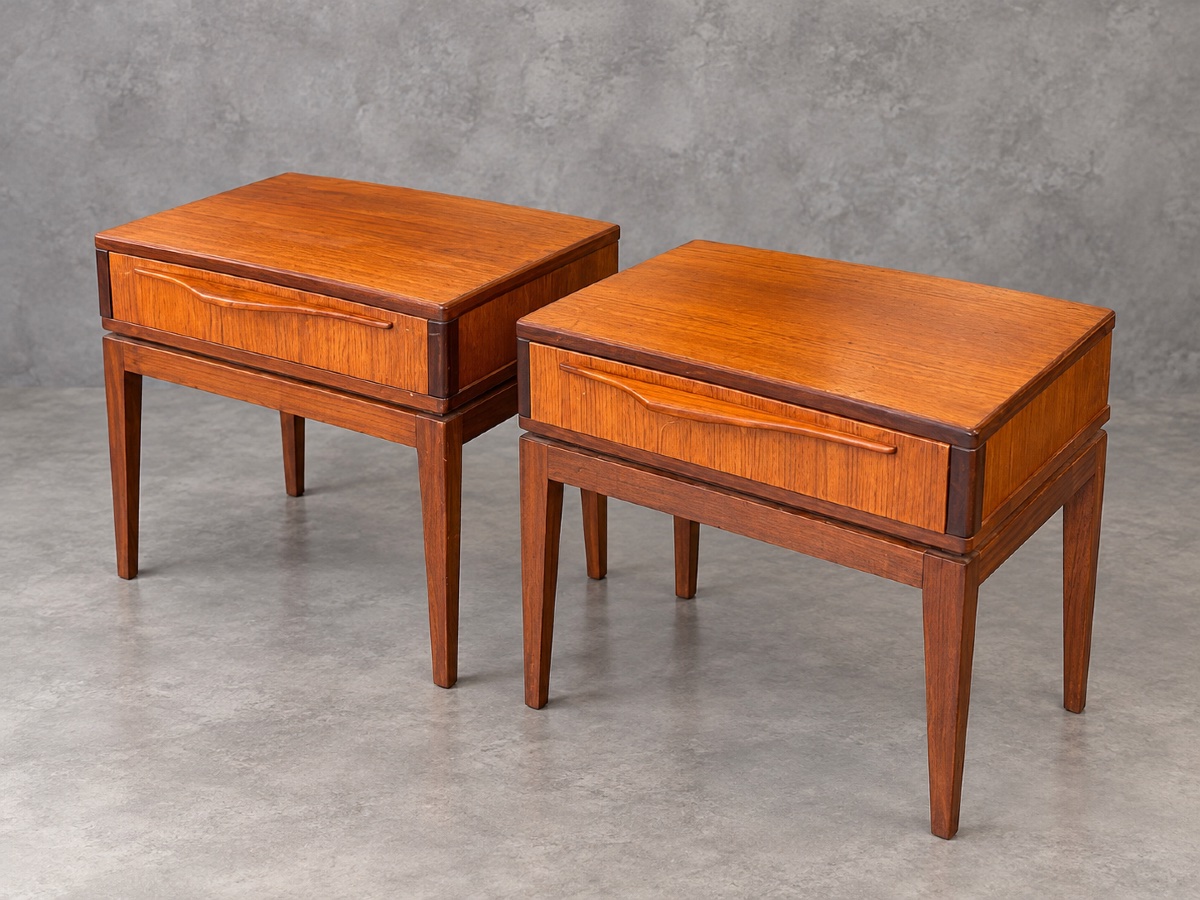 Pair Of Vintage Nightstands – Mid-century Design – 1960s/1970s-photo-2