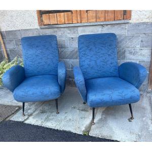 Paire de fauteuils Italie 1960