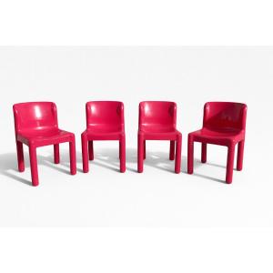 Kartell – Suite de 4 chaises, design Carlo Bartoli