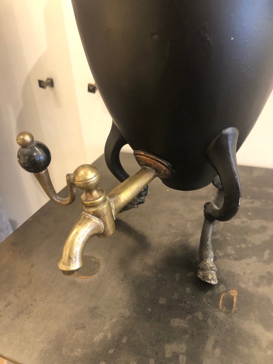 Samovar In Painted Sheet Metal-photo-3