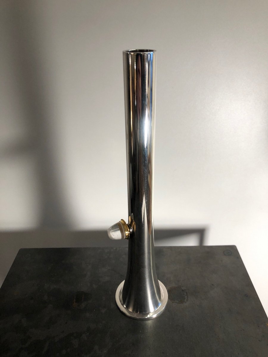 Silver Vase And Rock Crystal Signed Wilhelm Polders Kevelear-photo-3