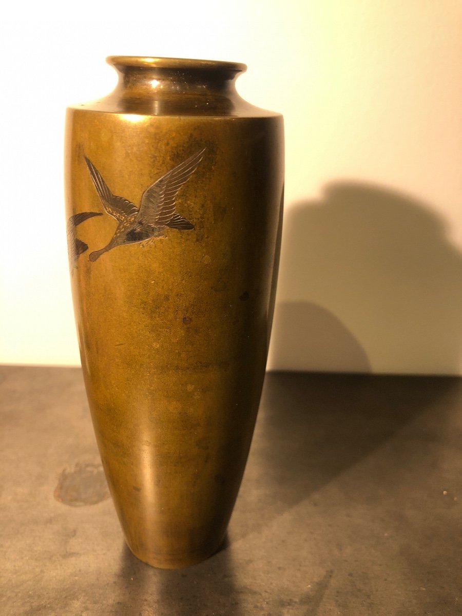 Vase En Bronze Japonais -photo-2
