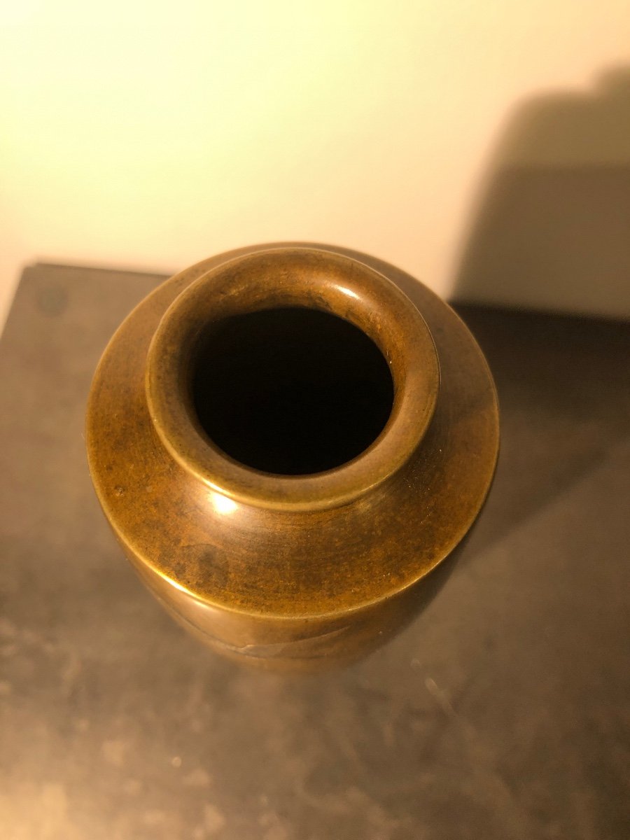 Vase En Bronze Japonais -photo-3