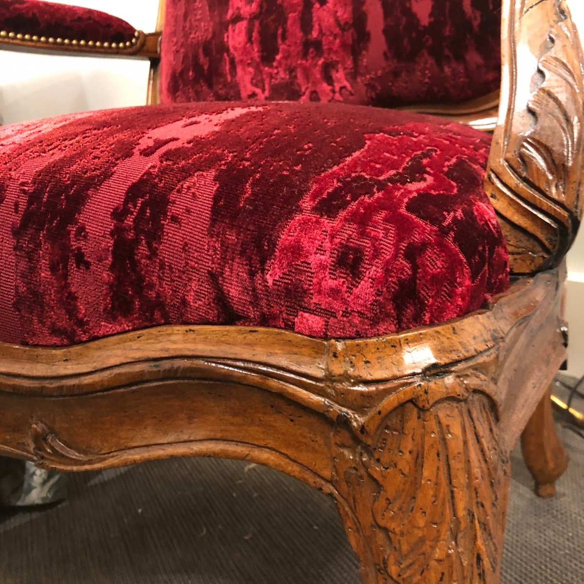 Grand Fauteuil d'époque Regence -Louis XV -photo-3
