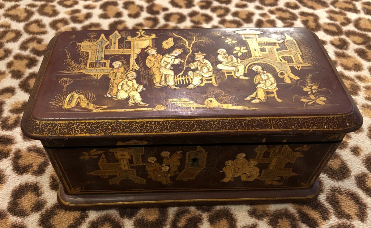 Canton Lacquer Tea Box 