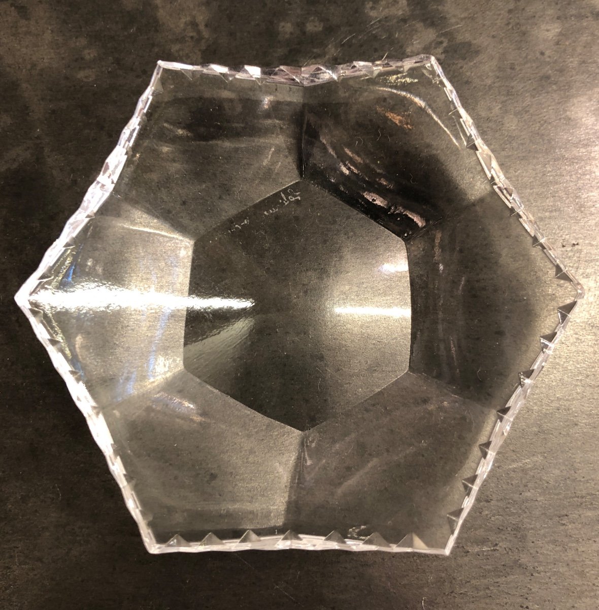 Hexagonal Empty Pocket Signed Lalique France 