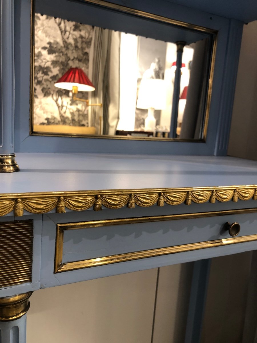 Petit Meuble Laqué Bleu Wedgwood -photo-2