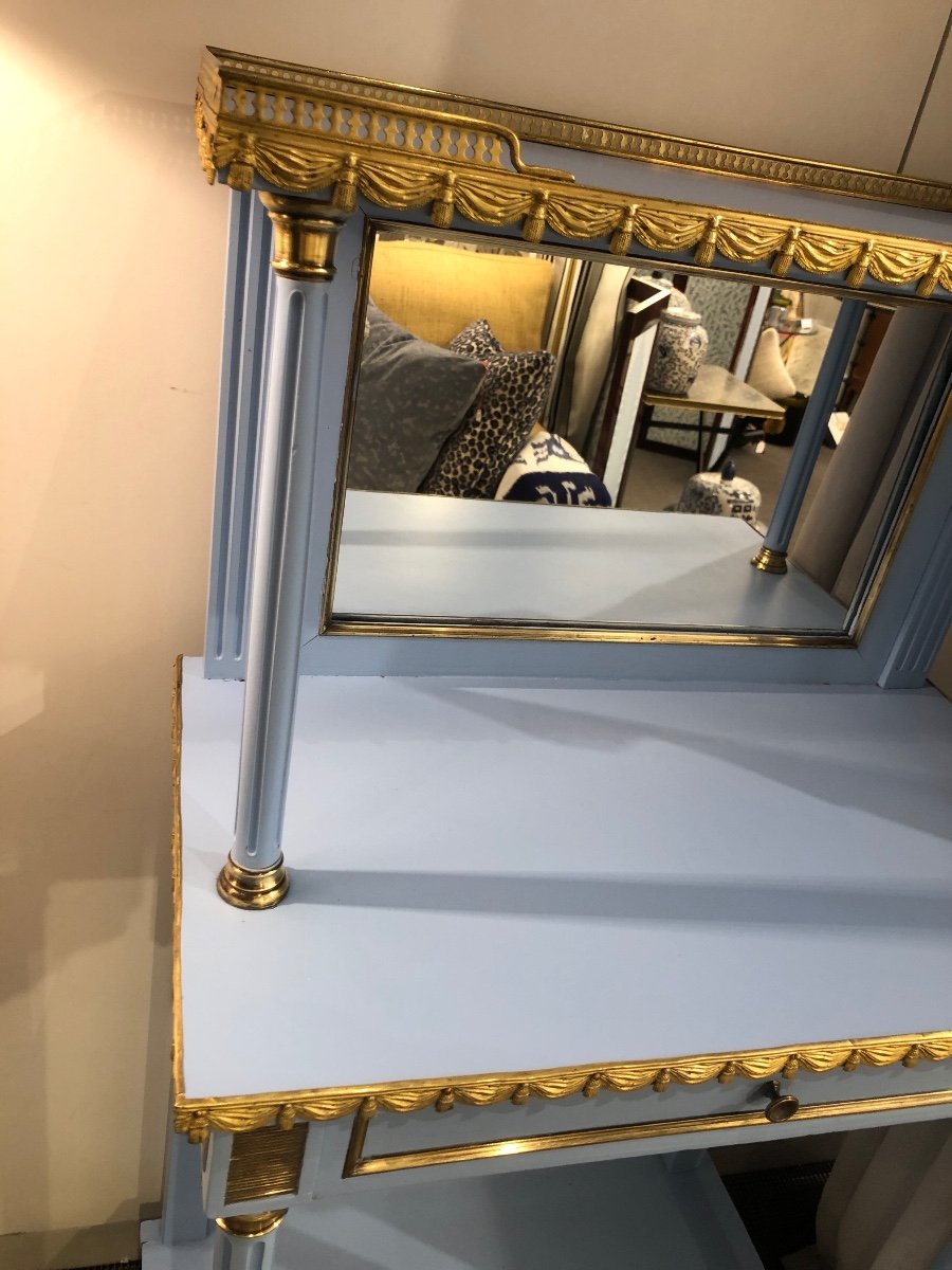 Petit Meuble Laqué Bleu Wedgwood -photo-3