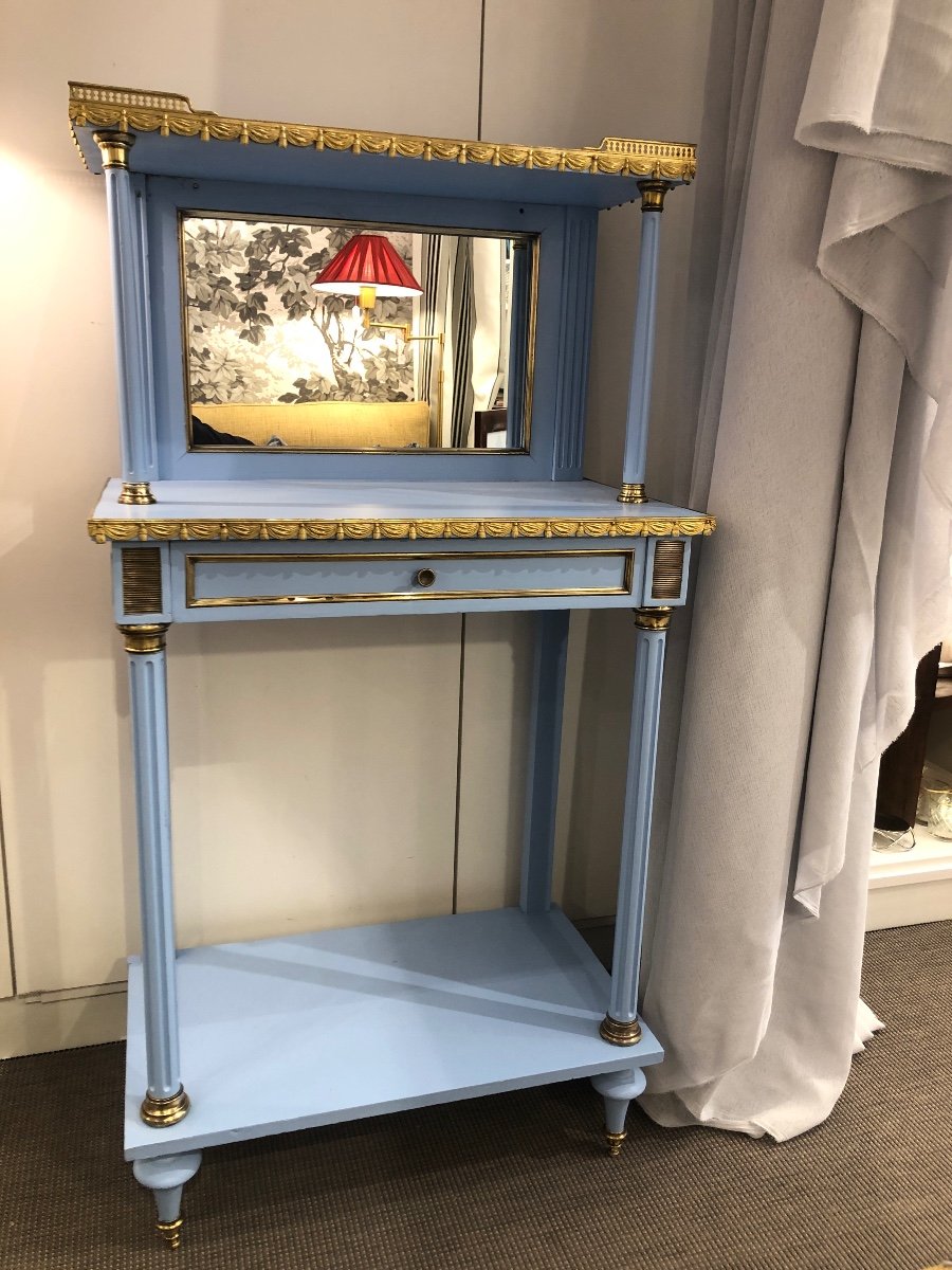 Petit Meuble Laqué Bleu Wedgwood -photo-2