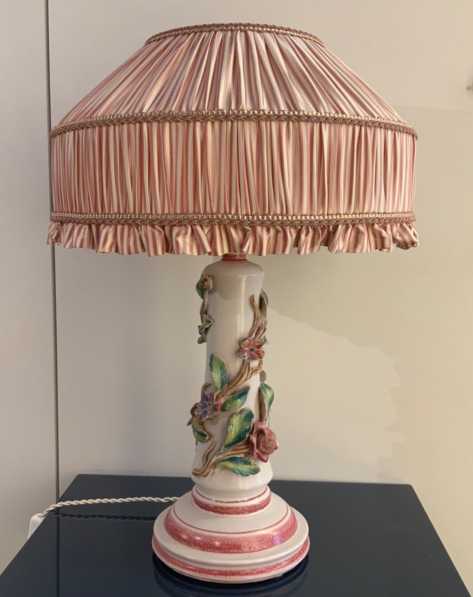 Lampe En Céramique Signée Marcel Noverraz 