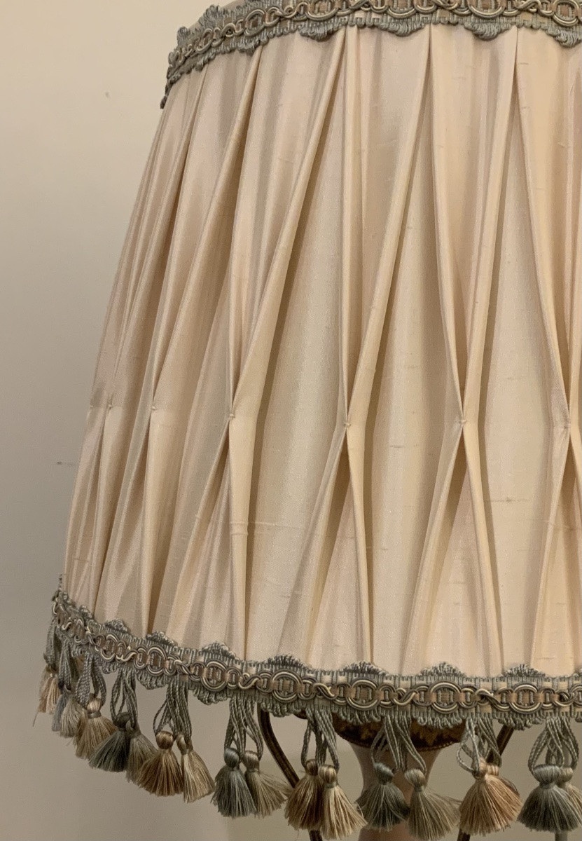 Lampe de table en porcelaine et bronze doré -photo-5