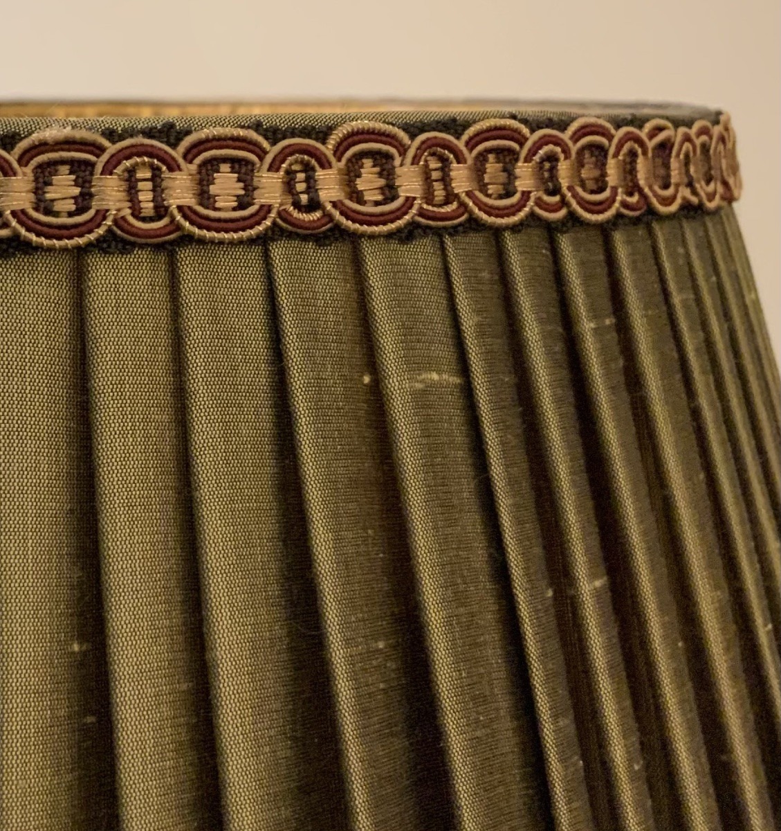 Lampe en cristal de Bohême rouge et or -photo-3