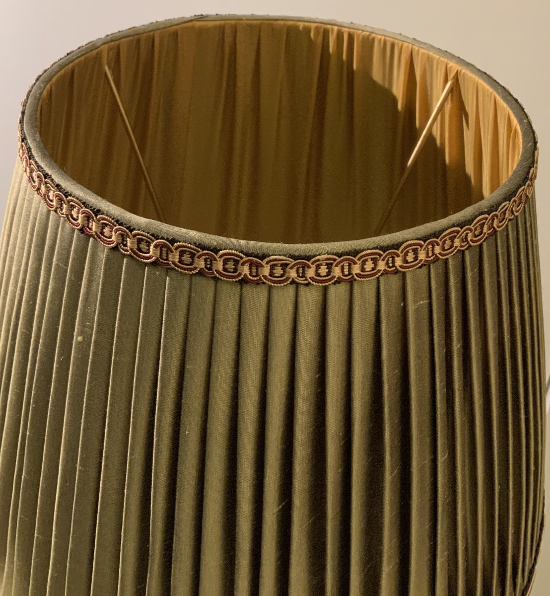 Lampe en cristal de Bohême rouge et or -photo-5