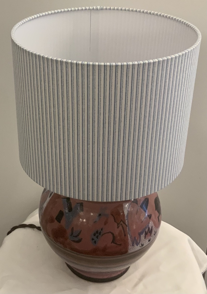 Pied de lampe en céramique signé Menelika -photo-3