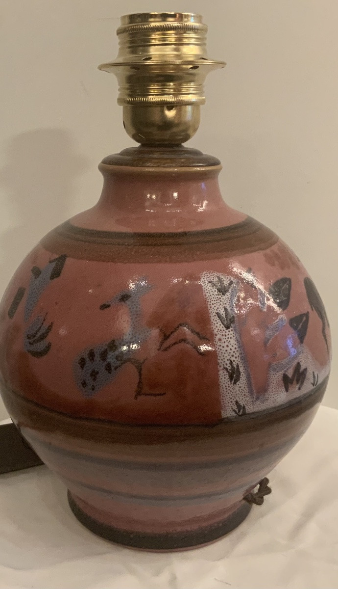 Pied de lampe en céramique signé Menelika -photo-4