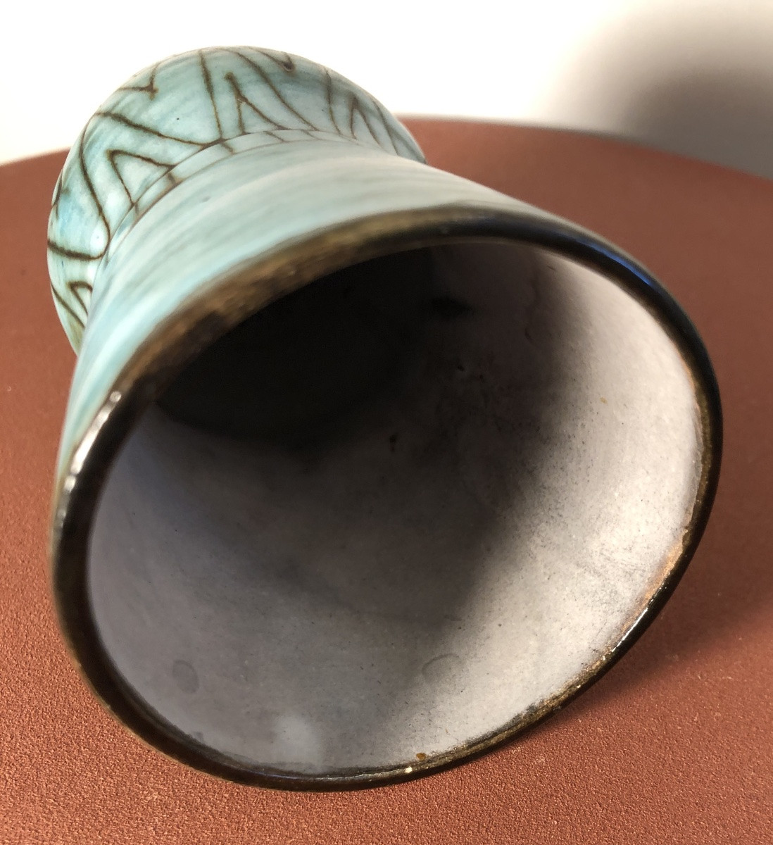 Small Vase Signed Alain Maunier Vallauris-photo-3