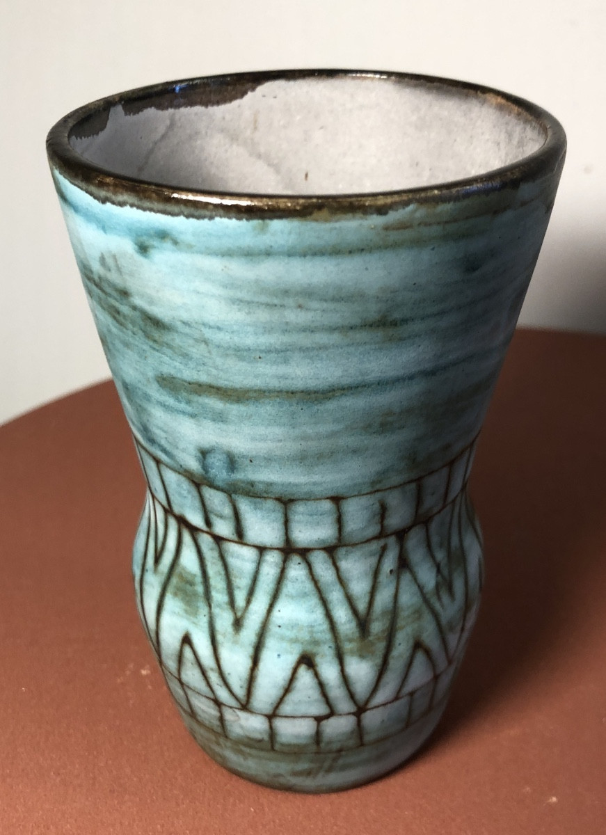 Small Vase Signed Alain Maunier Vallauris