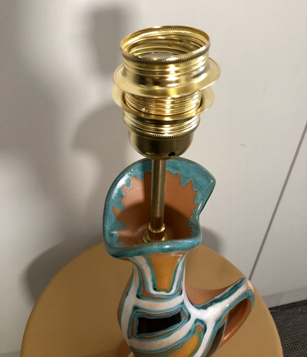 Lampe en céramique zoomorphe -photo-2