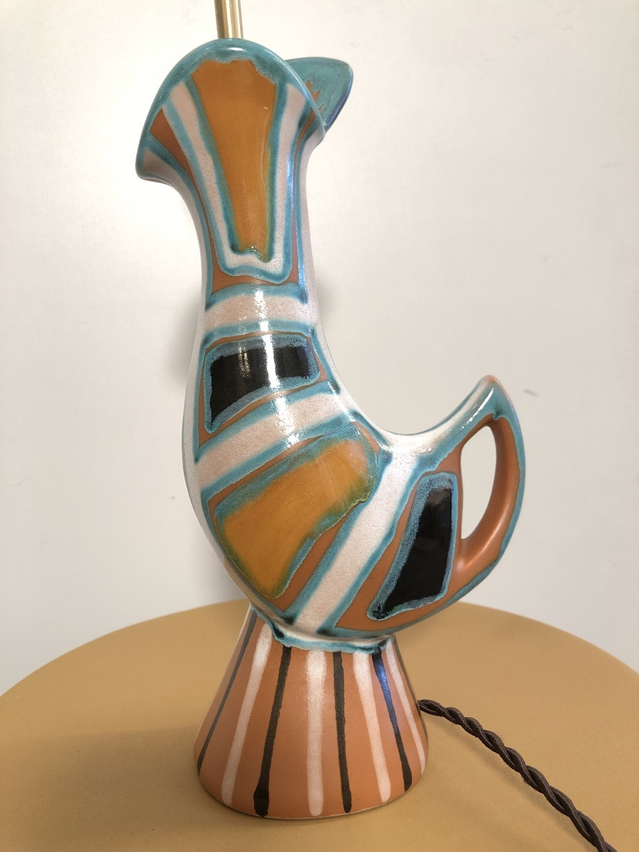 Lampe en céramique zoomorphe -photo-3