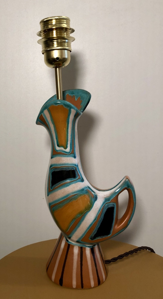 Lampe en céramique zoomorphe -photo-3
