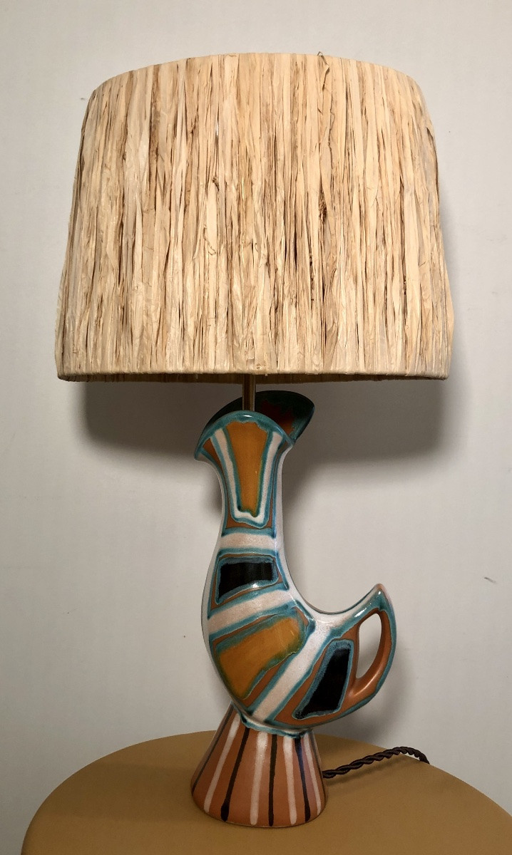 Lampe en céramique zoomorphe -photo-5