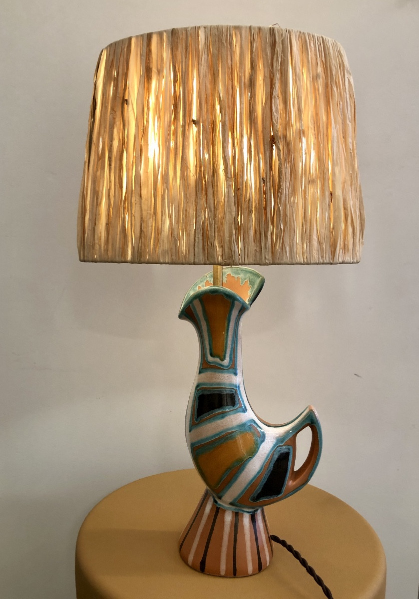 Lampe en céramique zoomorphe 