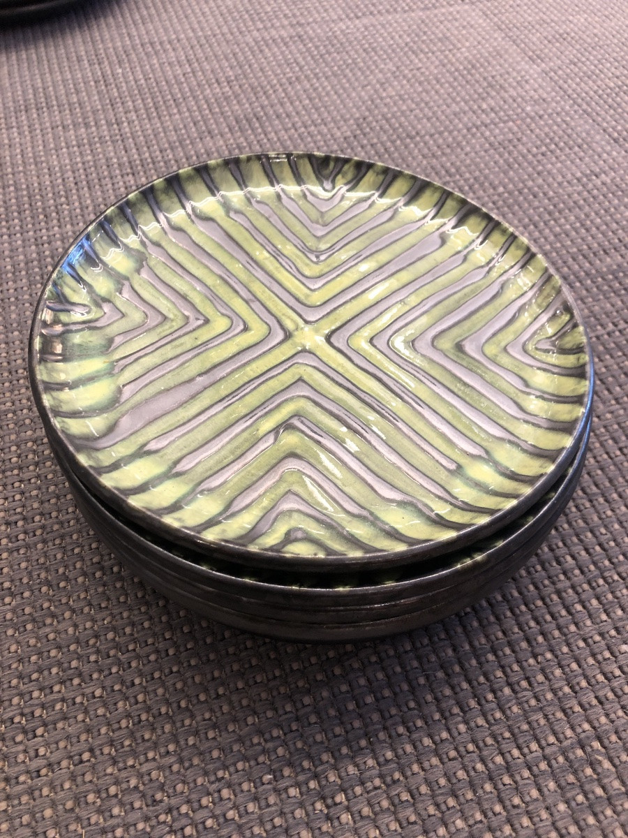 Cerenne Vallauris Signed 30 Pc Ceramic Service-photo-4