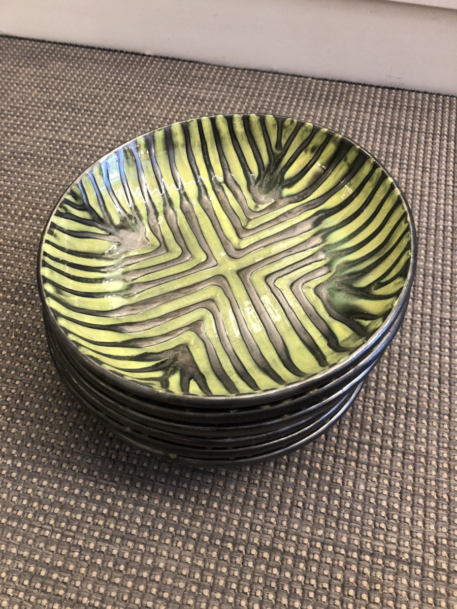 Cerenne Vallauris Signed 30 Pc Ceramic Service-photo-1