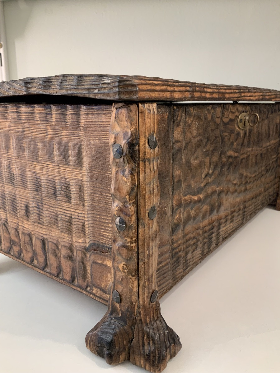 Coffre en bois rustique-photo-2
