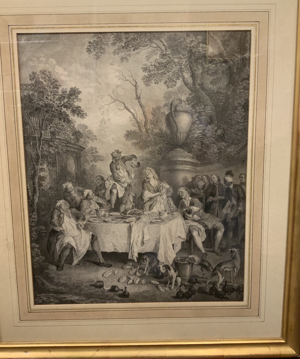 Engraving After Nicolas Lancret-photo-2