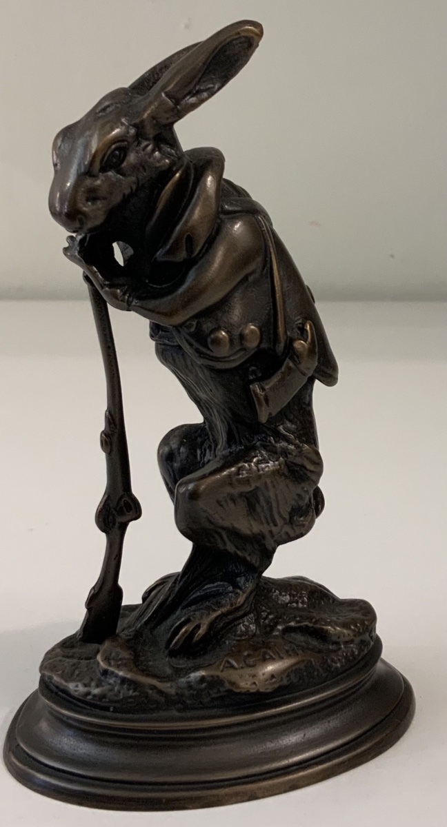 Rabbit Hunter Signed Auguste Cain