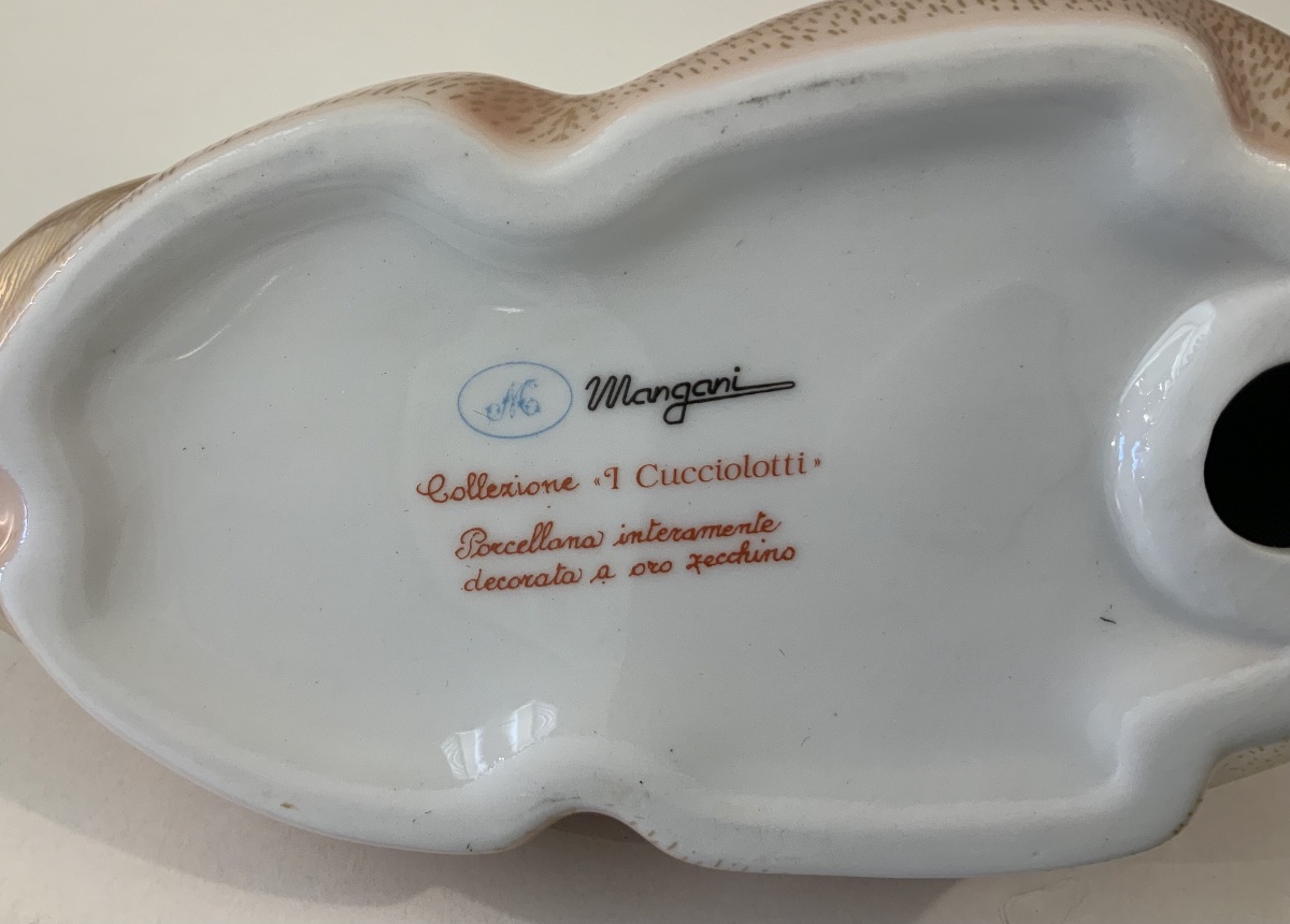Porcelain Rabbit Signed Mangani-photo-3