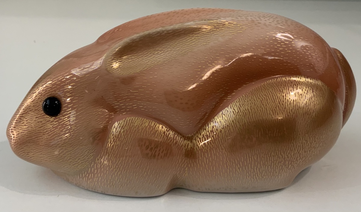 Porcelain Rabbit Signed Mangani