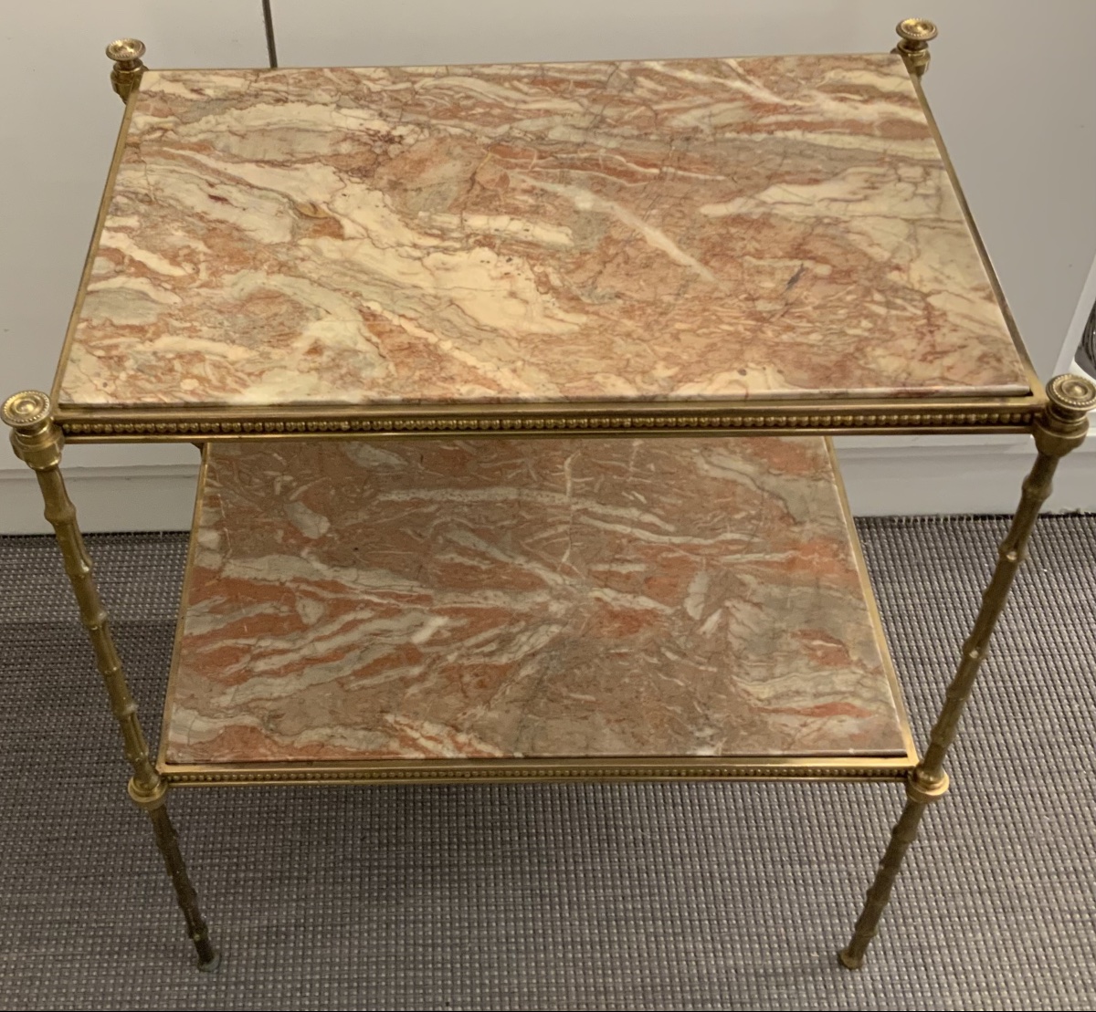 Faux Bamboo And Marble Living Room Table-photo-4
