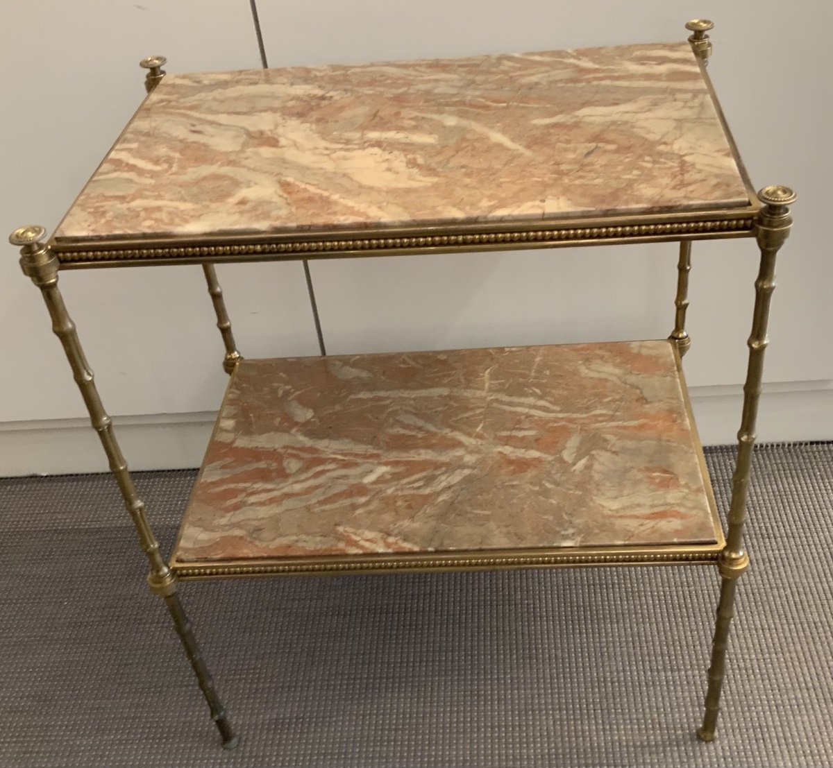 Faux Bamboo And Marble Living Room Table