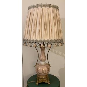 Table Lamp In Porcelain And Gilt Bronze 
