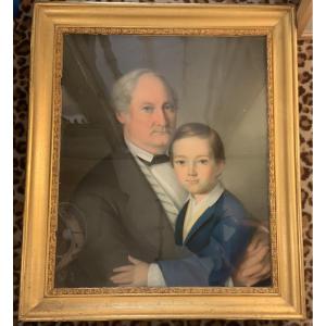 Pastel le papa et son fils