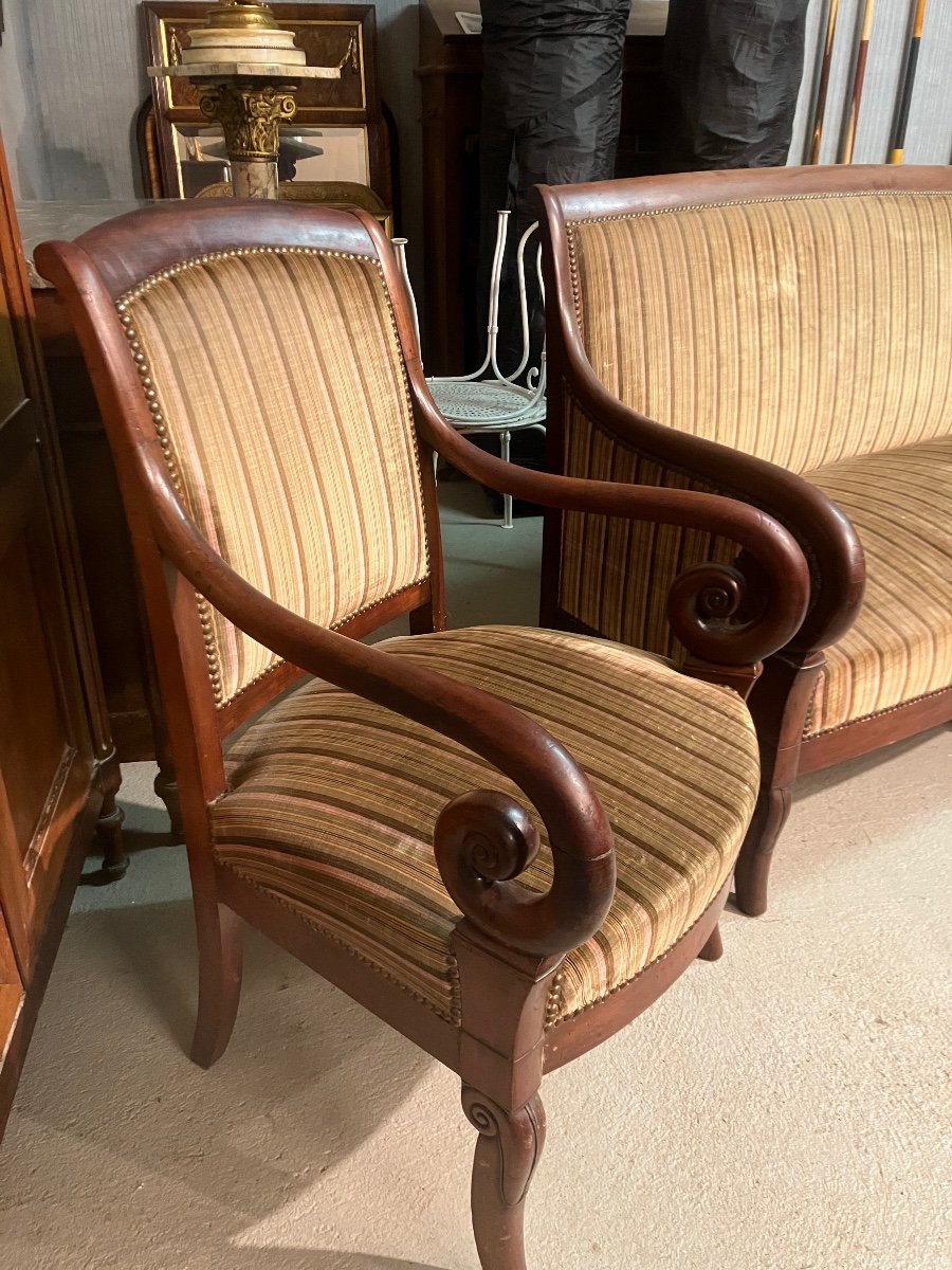 Restoration Period Sofa And Armchairs-photo-2