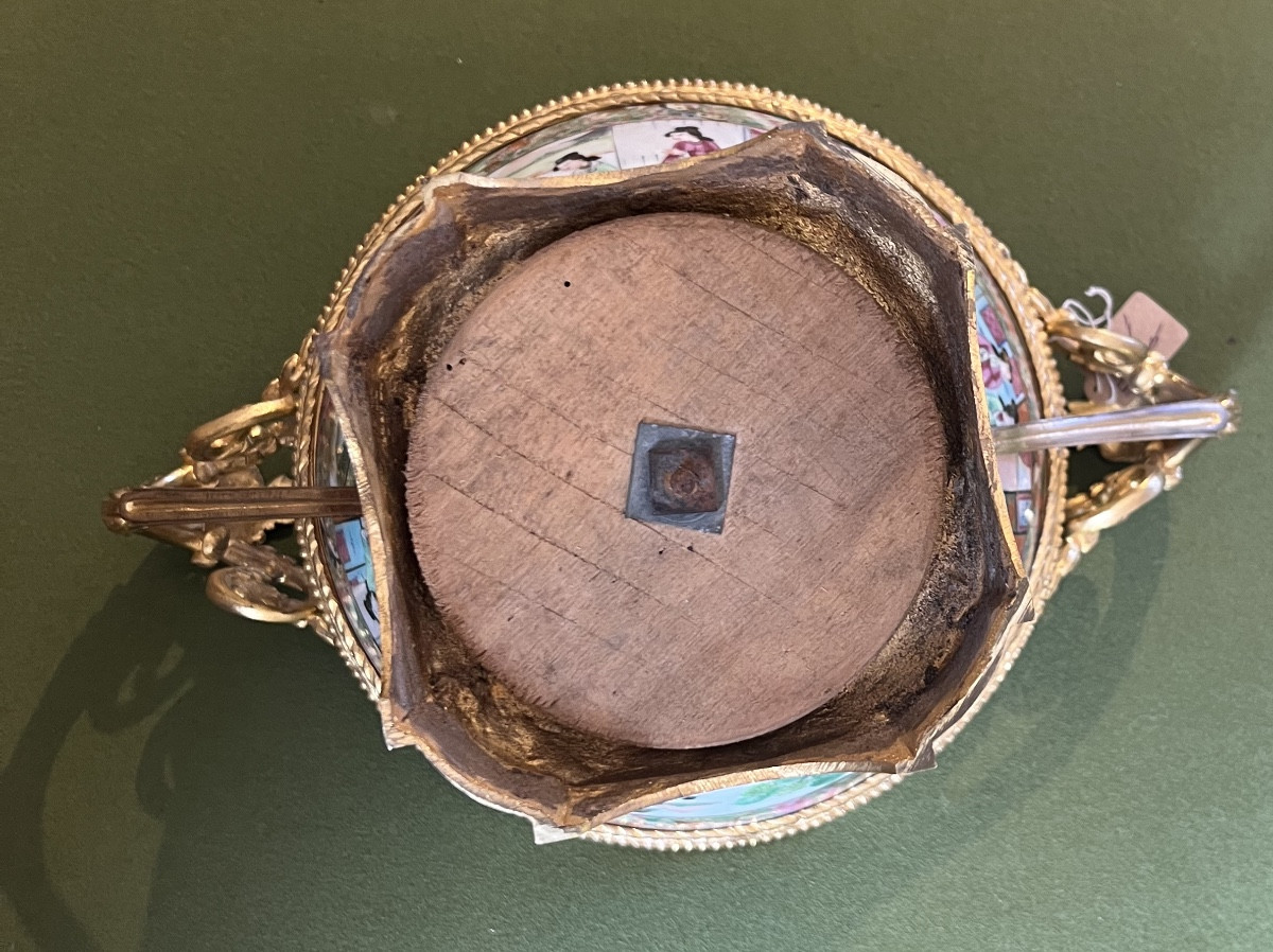 Coupe En Porcelaine Et Bronze Doré époque Napoléon III -photo-4