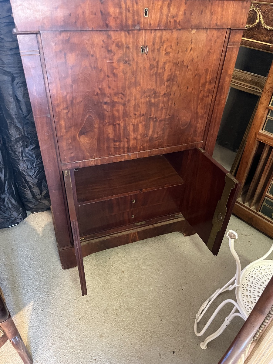 Empire Secretary In Pommeled Mahogany-photo-4