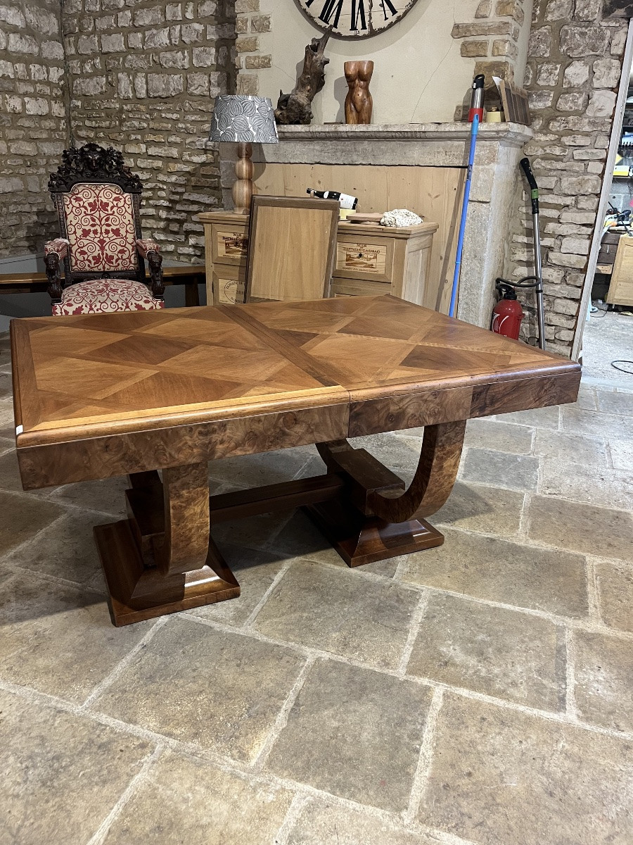 Art Deco Walnut Table -photo-3