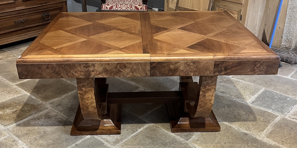 Art Deco Walnut Table 