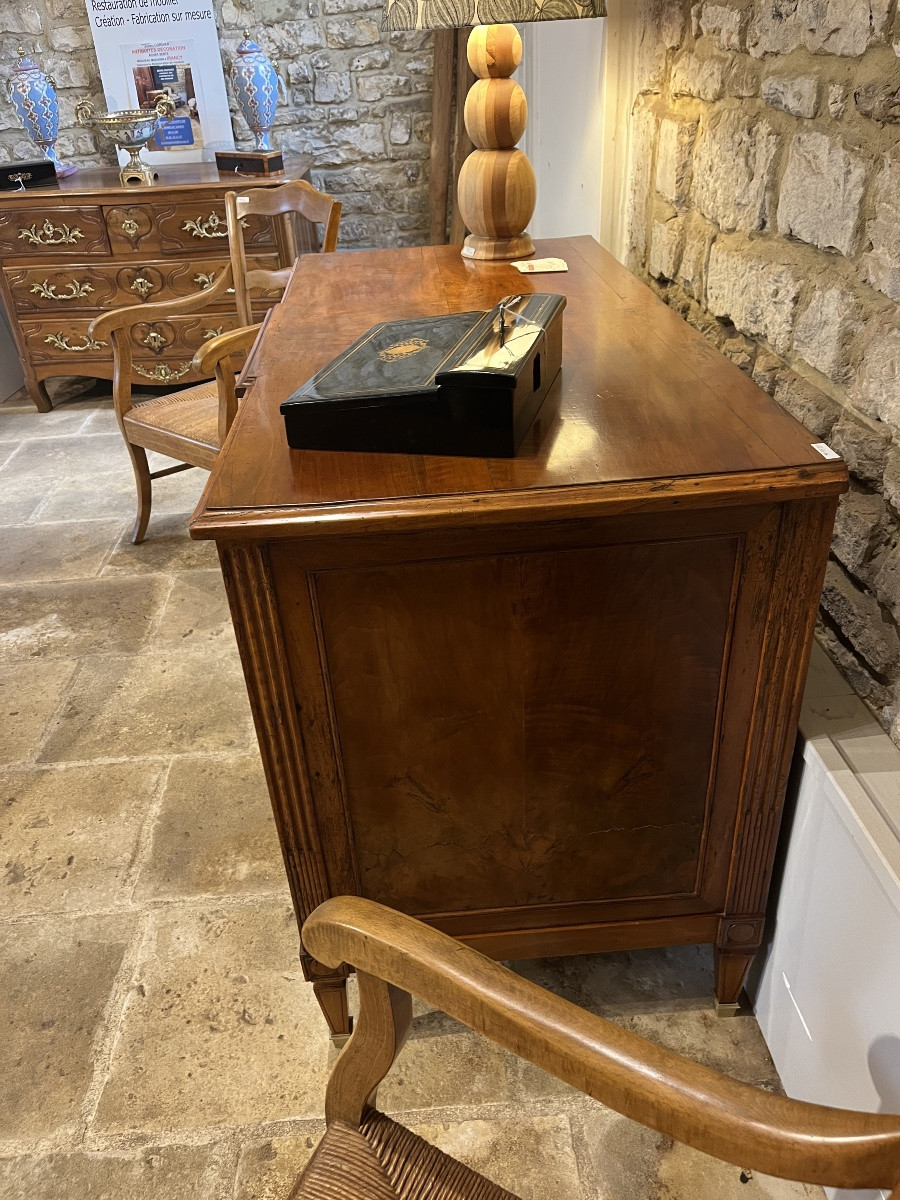 Commode époque Louis XVI à ressaut -photo-4