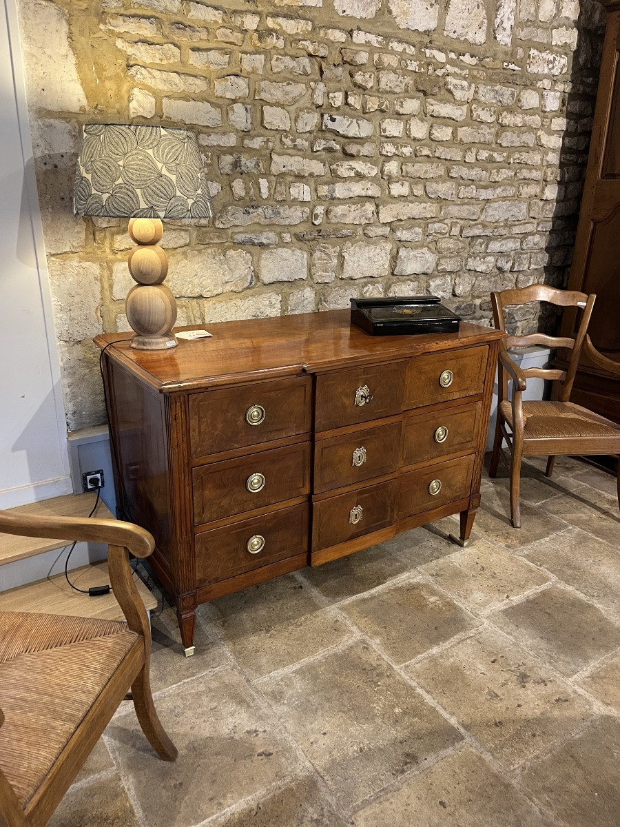 Commode époque Louis XVI à ressaut -photo-6