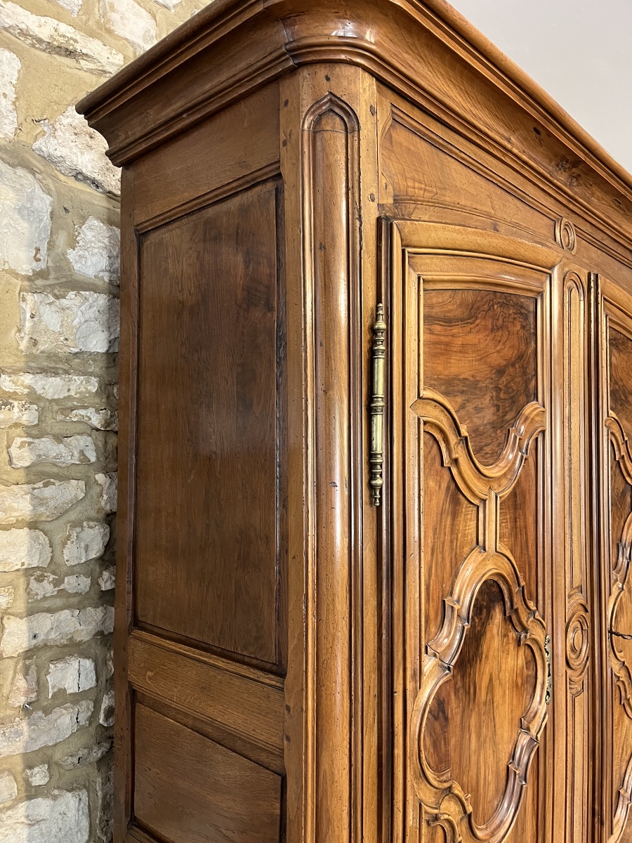 Armoire pantalonnière Louis XIV en noyer région lyonnaise -photo-5